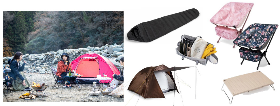 テントやタープなどの大型キャンプギアも取り扱います！