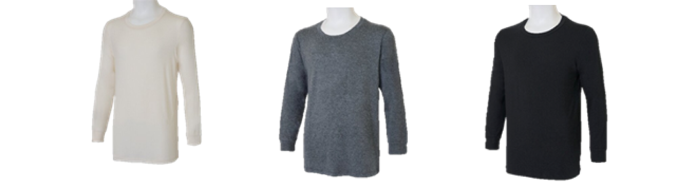 シン・ホッとするインナー9分袖クルーネック