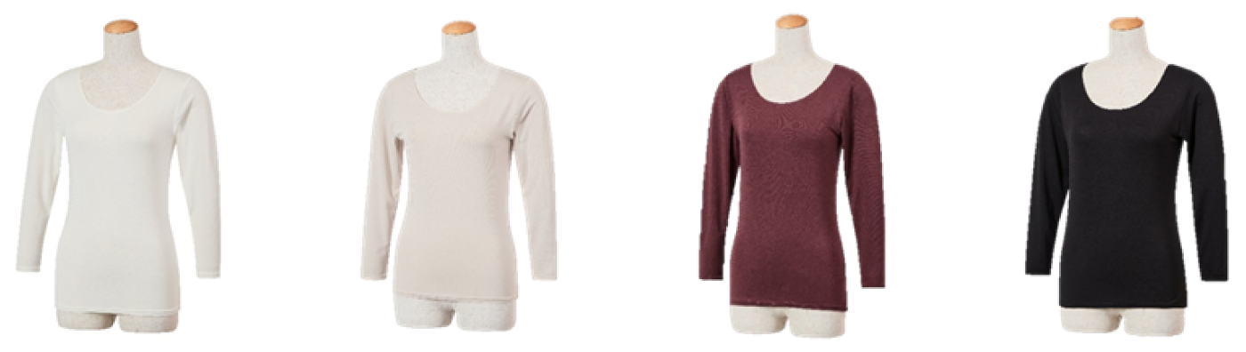 シン・ホッとするインナーLIGHT8分袖Uネック