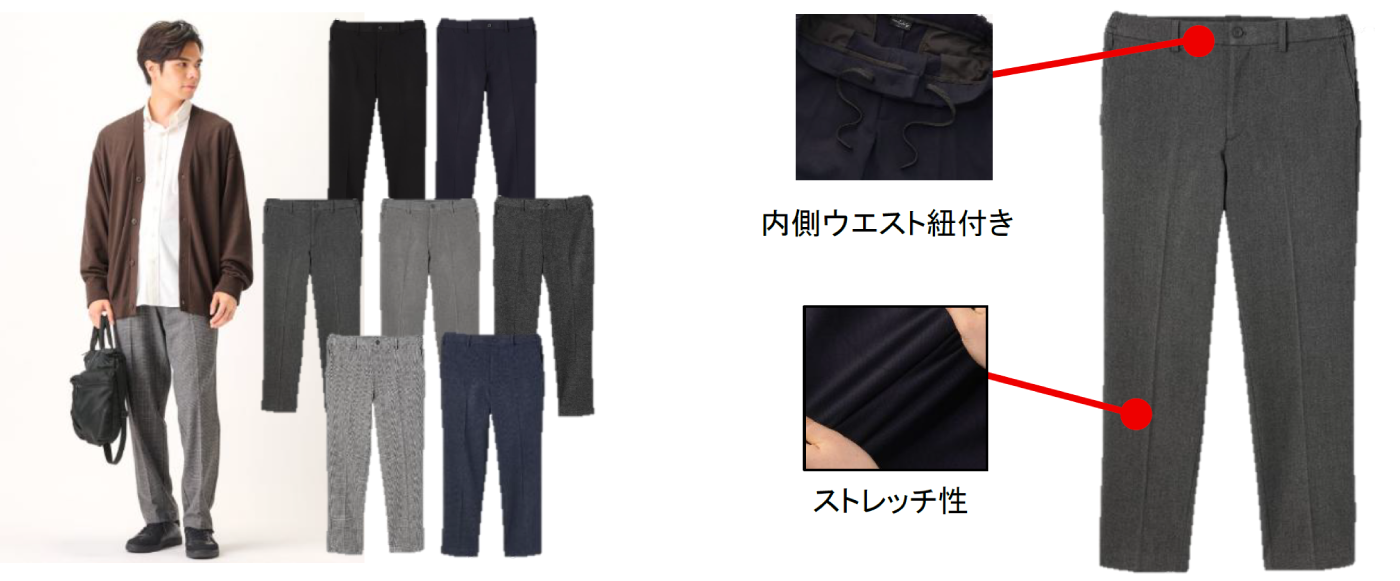 万能ストレッチ吸湿発熱ウォームパンツ