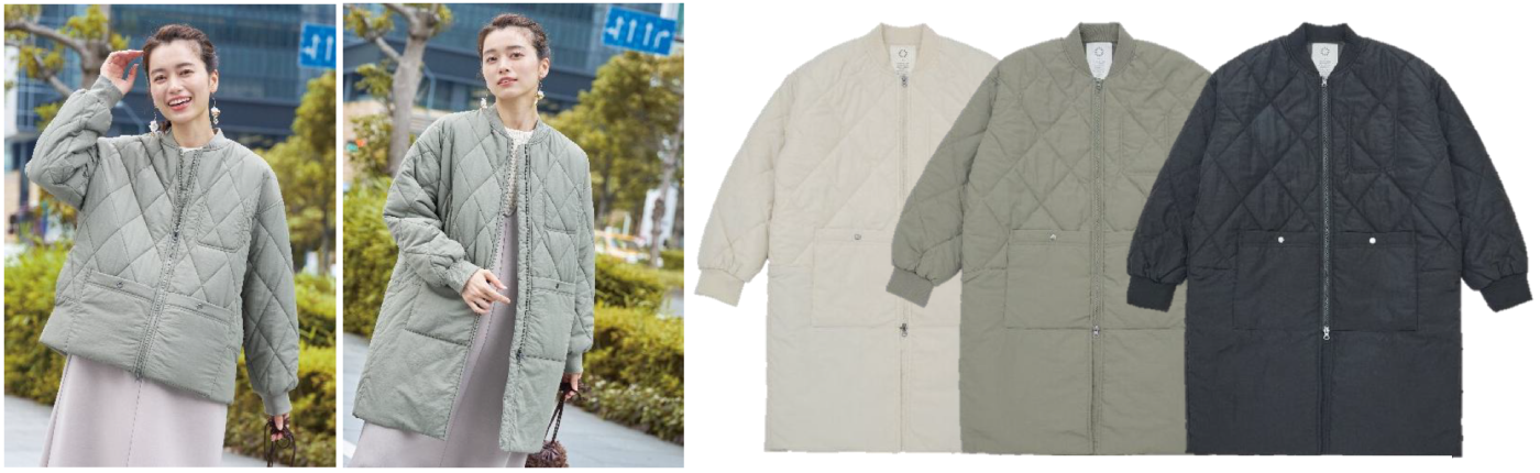 防風撥水キルティングアジャストブルゾン