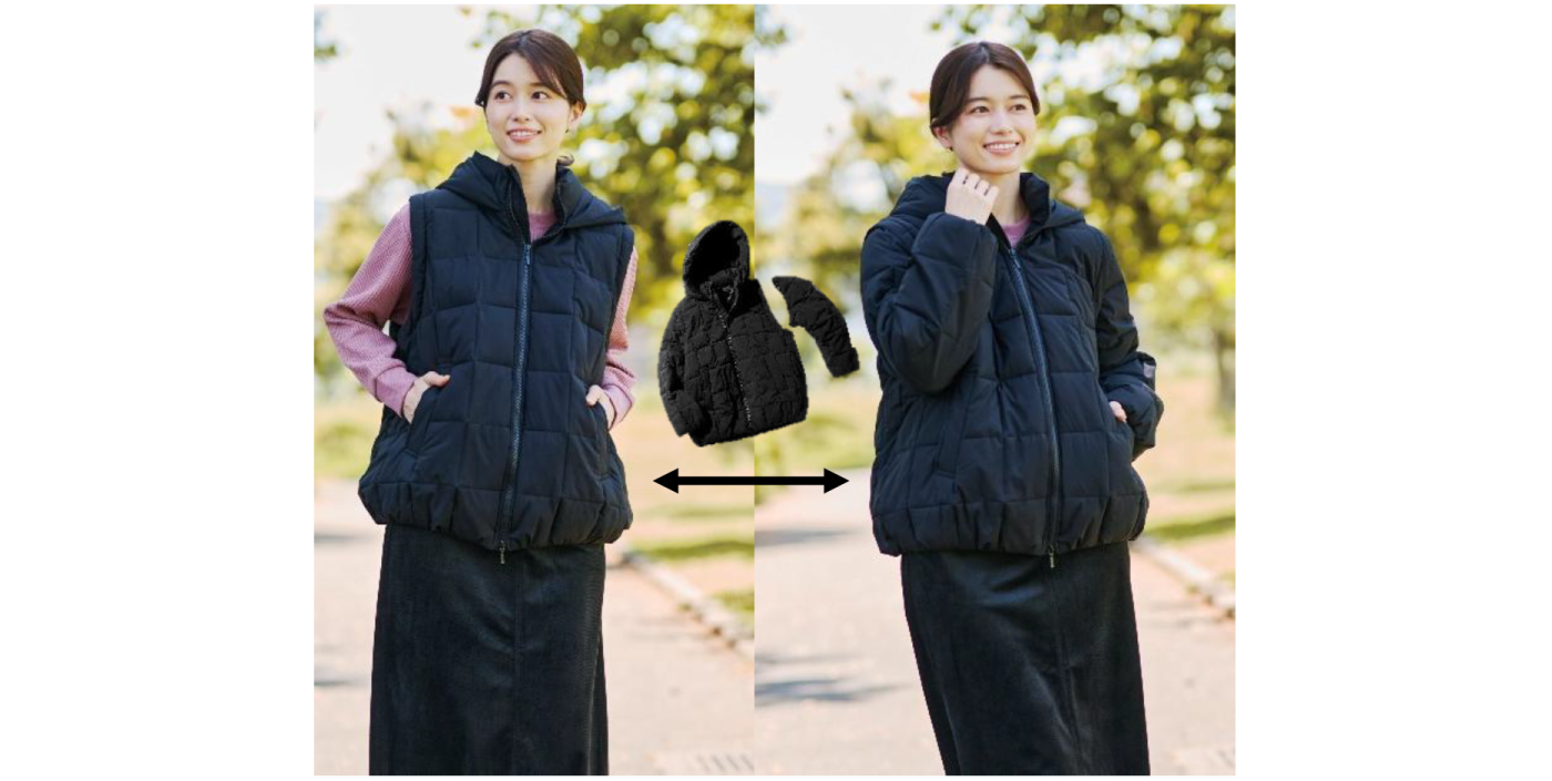 デタッチャブルパフィーブルゾン